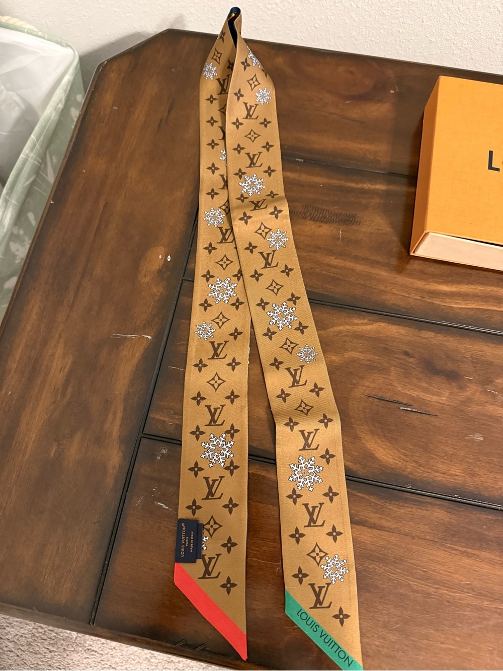 Louis Vuitton Blue Holiday Twilly Scarf - Picture 3 of 5